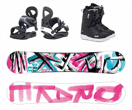 Комплит сноуборд MISTY + крепления JADE + ботинки HELIX SPIN WMN'S